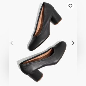 Madewell Reid pumps in black leather